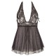 Cottelli Plus Size Halter Neck Babydoll Black Cottelli Plus Size Halter Neck Babydoll Black