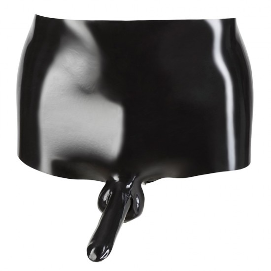 LateX Boxers With Penis Sleeve Black LateX Boxers With Penis Sleeve Black