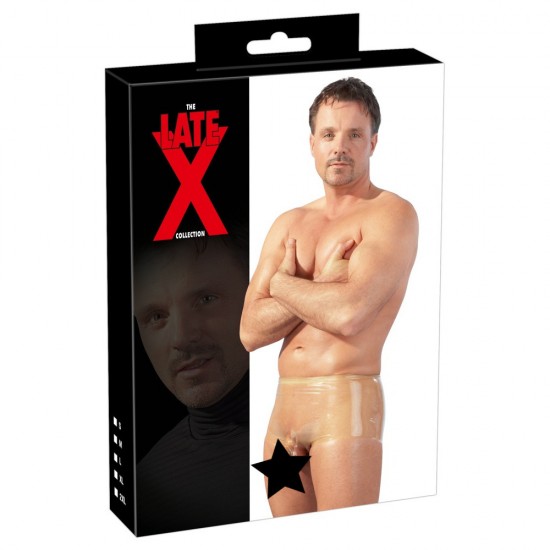 LateX Boxers With Penis Sleeve Clear LateX Boxers With Penis Sleeve Clear