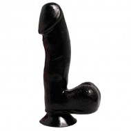 Basix Black 6.5 Inch Dong With Suction Cup Basix Black 6.5 Inch Dong With Suction Cup