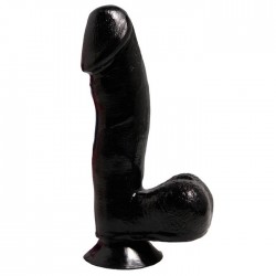 Basix Black 6.5 Inch Dong With Suction Cup Basix Black 6.5 Inch Dong With Suction Cup