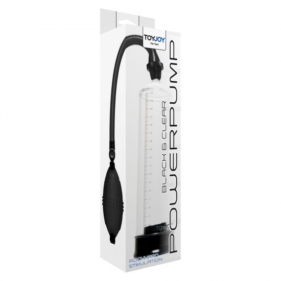 ToyJoy Rock Hard Black And Clear Penis Power Pump ToyJoy Rock Hard Black And Clear Penis Power Pump