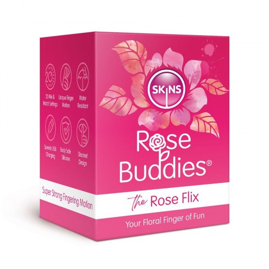 Skins Rose Buddies The Rose Flix Clitoral Massager Pink Skins Rose Buddies The Rose Flix Clitoral Massager Pink