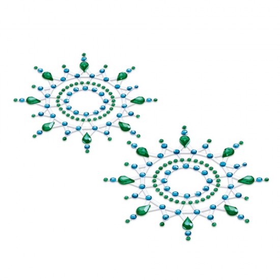 Petits Joujoux Gloria Nipple And Vagina Pasties Green Petits Joujoux Gloria Nipple And Vagina Pasties Green