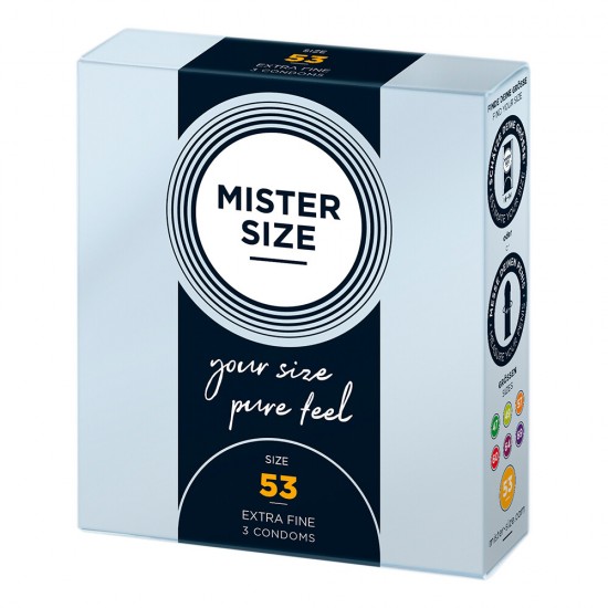 Mister Size 53mm Your Size Pure Feel Condoms 3 Pack Mister Size 53mm Your Size Pure Feel Condoms 3 Pack