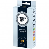 Mister Size 53mm Your Size Pure Feel Condoms 10 Pack Mister Size 53mm Your Size Pure Feel Condoms 10 Pack