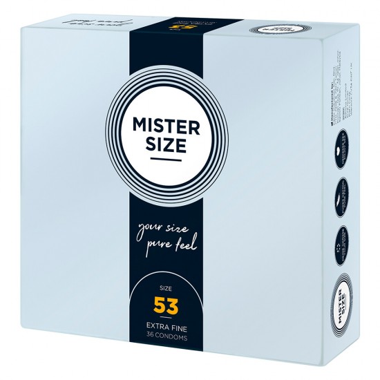 Mister Size 53mm Your Size Pure Feel Condoms 36 Pack Mister Size 53mm Your Size Pure Feel Condoms 36 Pack