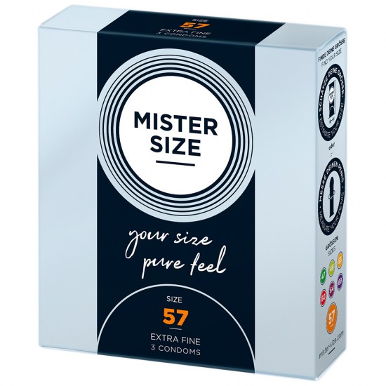 Mister Size 57mm Your Size Pure Feel Condoms 3 Pack Mister Size 57mm Your Size Pure Feel Condoms 3 Pack