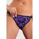 Purple And Black Universal Harness Strap On Purple And Black Universal Harness Strap On