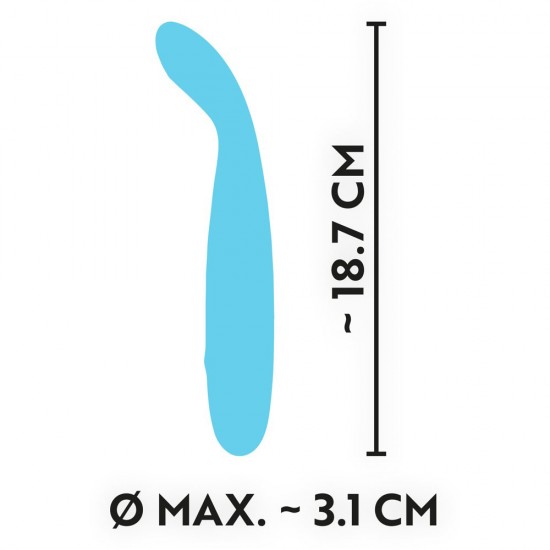 Cuties Silk Touch Rechargeable Mini Vibrator Blue Cuties Silk Touch Rechargeable Mini Vibrator Blue