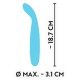 Cuties Silk Touch Rechargeable Mini Vibrator Blue Cuties Silk Touch Rechargeable Mini Vibrator Blue
