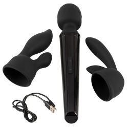 Super Strong Wand Vibrator With 2 Attachments Super Strong Wand Vibrator With 2 Attachments
