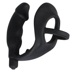 Black Velvets Cock Ring And Vibrating Anal Plug Black Velvets Cock Ring And Vibrating Anal Plug