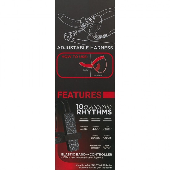 Double Thruster Vibrating Double Ended Dildo With Harness Double Thruster Vibrating Double Ended Dildo With Harness