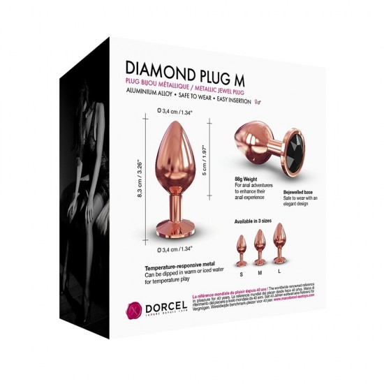 Dorcel Diamond Butt Plug Rose Gold Medium Dorcel Diamond Butt Plug Rose Gold Medium