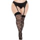 Leg Avenue Wild Rose Net Thigh Highs UK 14 to 18 Leg Avenue Wild Rose Net Thigh Highs UK 14 to 18