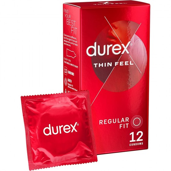 Durex Thin Feel Regular Fit Condoms 12 Pack Durex Thin Feel Regular Fit Condoms 12 Pack