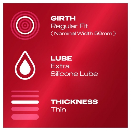 Durex Thin Feel Regular Fit Condoms 12 Pack Durex Thin Feel Regular Fit Condoms 12 Pack