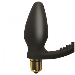 Rocks Off 7 Speed ROZen Cockring And Anal Plug Black Rocks Off 7 Speed ROZen Cockring And Anal Plug Black