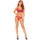 Leg Avenue Sweetheart Lace Bralette Set Red Leg Avenue Sweetheart Lace Bralette Set Red