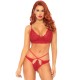 Leg Avenue Sweetheart Lace Bralette Set Red Leg Avenue Sweetheart Lace Bralette Set Red