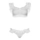Leg Avenue Lace Ruffle Crop Top and Panty UK 6 to 12 Leg Avenue Lace Ruffle Crop Top and Panty UK 6 to 12