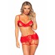 Leg Avenue Bra Garter Belt Set Red UK 6 to 12 Leg Avenue Bra Garter Belt Set Red UK 6 to 12