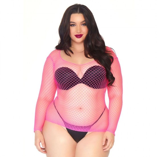 Leg Avenue Net Long Sleeved Shirt Plus Size UK 14 to 18 Leg Avenue Net Long Sleeved Shirt Plus Size UK 14 to 18