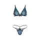 Leg Avenue Teal Lace Bralette And Matching String Panty Leg Avenue Teal Lace Bralette And Matching String Panty