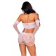 Leg Avenue Lace Tube Dress and Gloves White UK 6 to 12 Leg Avenue Lace Tube Dress and Gloves White UK 6 to 12