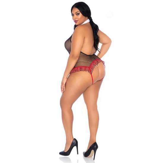 Leg Avenue School Girl Crotchless Fishnet UK 14 to 18 Leg Avenue School Girl Crotchless Fishnet UK 14 to 18