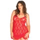 Leg Avenue Rose Lace Flair Chemise Red UK 14 to 18 Leg Avenue Rose Lace Flair Chemise Red UK 14 to 18
