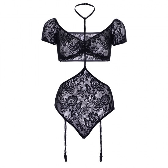 Leg Avenue 2 Piece Lace Bandeau and Teddy Set Leg Avenue 2 Piece Lace Bandeau and Teddy Set