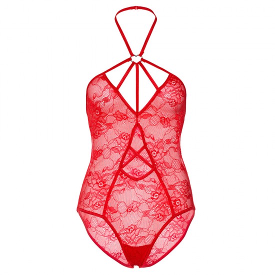 Leg Avenue Teddy with Keyhole Red Leg Avenue Teddy with Keyhole Red