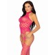 Leg Avenue High Neck Halter Net And Lace Suspender UK 6 to 12 Leg Avenue High Neck Halter Net And Lace Suspender UK 6 to 12