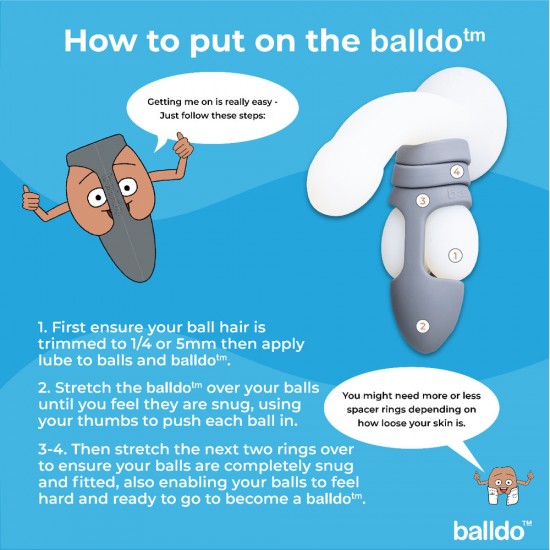 Balldo The Worlds First Ball Dildo Steel Grey Balldo The Worlds First Ball Dildo Steel Grey