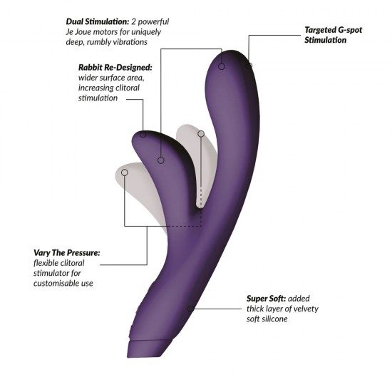 Je Joue Hera Sleek Rabbit Vibrator Purple Je Joue Hera Sleek Rabbit Vibrator Purple
