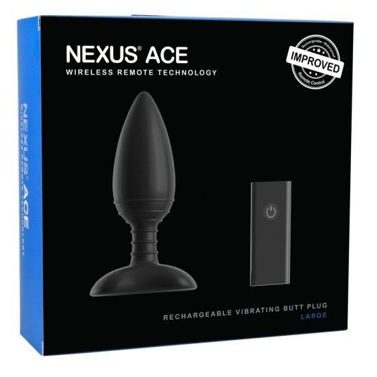 Nexus Ace Rechargeable Vibrating Butt Plug LARGE Nexus Ace Rechargeable Vibrating Butt Plug LARGE