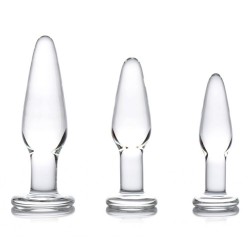 XR Dosha 3 Piece Glass Anal Plug Kit XR Dosha 3 Piece Glass Anal Plug Kit