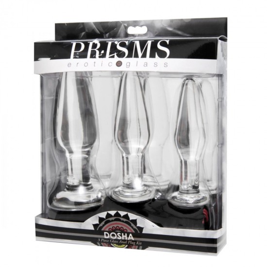 XR Dosha 3 Piece Glass Anal Plug Kit XR Dosha 3 Piece Glass Anal Plug Kit
