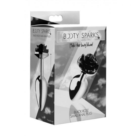 XR Booty Sparks Black Rose Anal Plug Small XR Booty Sparks Black Rose Anal Plug Small