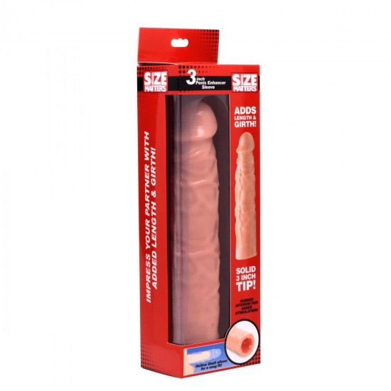 Size Matters 3 Inch Flesh Penis Enhancer Sleeve Size Matters 3 Inch Flesh Penis Enhancer Sleeve