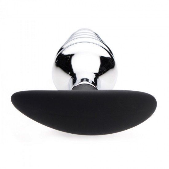 Master Series Dark Hive Metal And Silicone Ribbed Anal Plug Master Series Dark Hive Metal And Silicone Ribbed Anal Plug