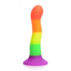 XR Proud Rainbow Silicone Dildo with Harness XR Proud Rainbow Silicone Dildo with Harness