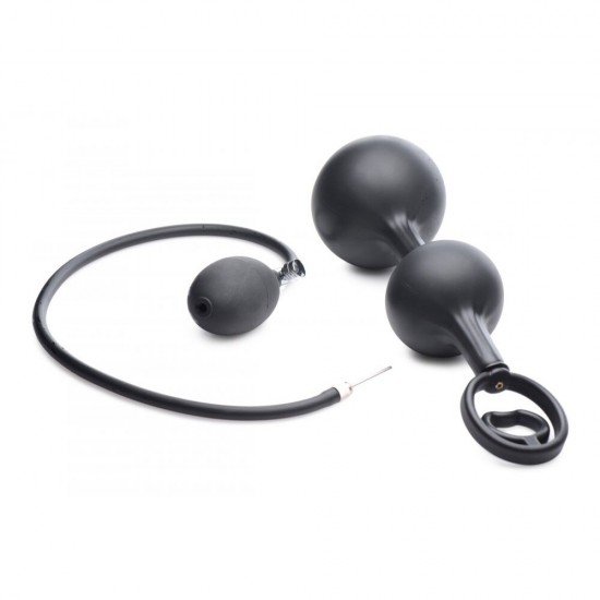 Master Series Devils Rattle Inflatable Anal Plug With Cock Ring Master Series Devils Rattle Inflatable Anal Plug With Cock Ring