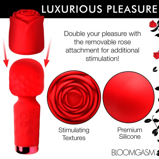 XR Bloomgasm Rose Petite Mini Wand XR Bloomgasm Rose Petite Mini Wand