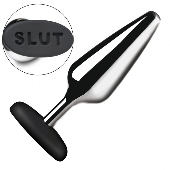 Master Series Butt Slut Metal and Silicone Butt Plug Master Series Butt Slut Metal and Silicone Butt Plug