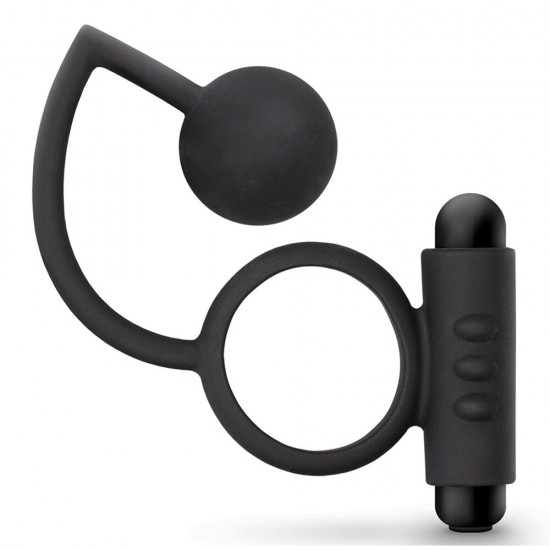 Anal Adventures Platinum Ball With Vibrating Cock Ring Anal Adventures Platinum Ball With Vibrating Cock Ring