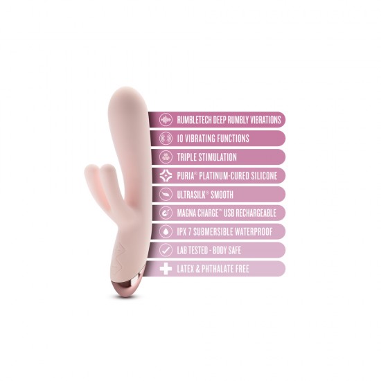 Blush Elora Pink Triple Stimulation Vibe Blush Elora Pink Triple Stimulation Vibe