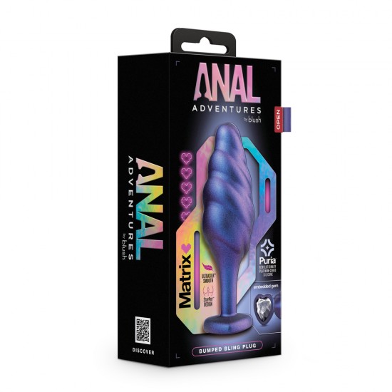 Anal Adventures Matrix Bumped Bling Butt Plug Anal Adventures Matrix Bumped Bling Butt Plug